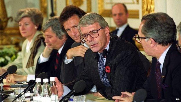 John Major hosting an EEC meeting in 1992