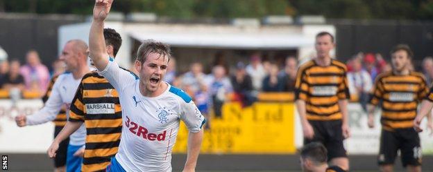 David Templeton after scoring against Alloa