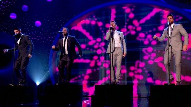 Boyzone performing on Children in Need