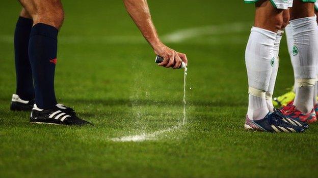 Vanishing spray is used