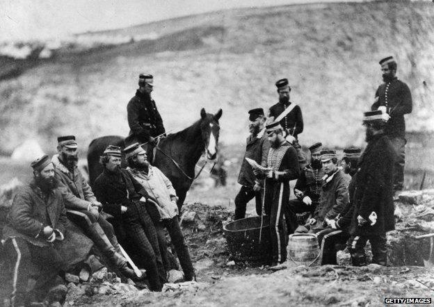 Officers and men of the 8th Hussars, the 'King's Royal Irish' during the Crimean War (1853 - 1856)