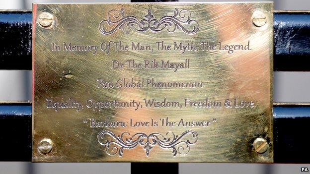 Rik Mayall plaque
