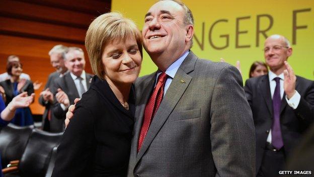 Nicola Sturgeon and Alex Salmond both addressed the first day of the SNP conference