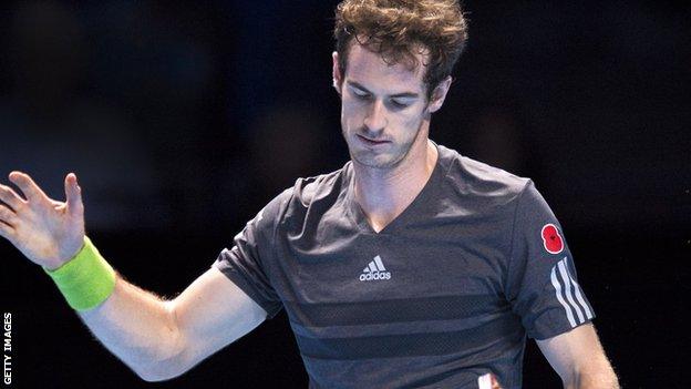 Andy Murray loses to Roger Federer at ATP World Tour Finals