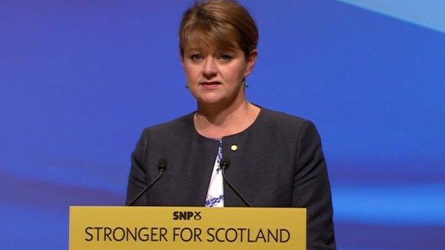 Leanne Wood at SNP conference November 2014