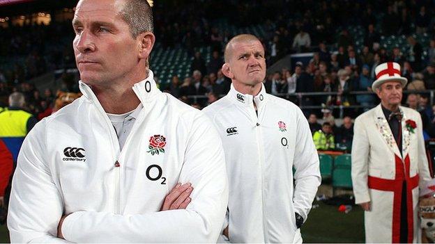 Stuart Lancaster and Graham Rowntree