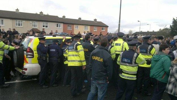 Police were called to the scene in Jobstown, Dublin