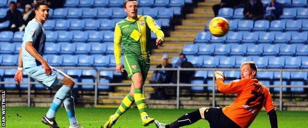 Garry Thompson scores Notts County's winner at Coventry