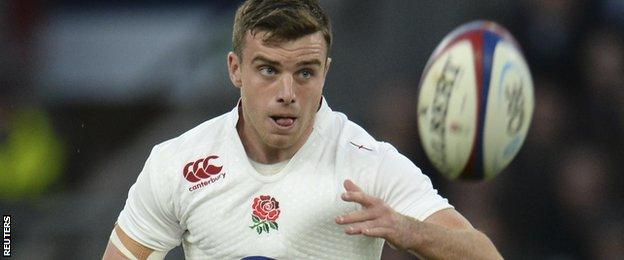 George Ford kicks for goal against South Africa