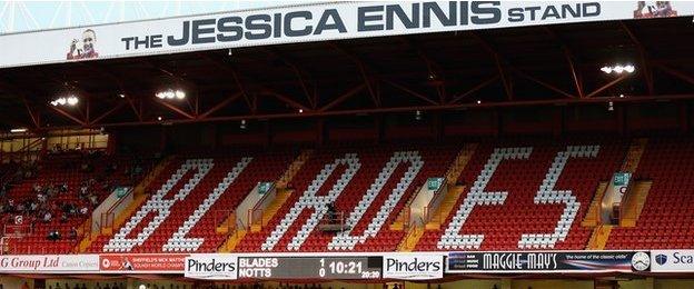 Jessica Ennis Stand at Bramall Lane