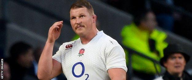 Dylan Hartley walks from the field after being sin-binned against South Africa