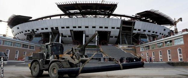 Zenit Arena football stadium in St. Petersburg, Russia