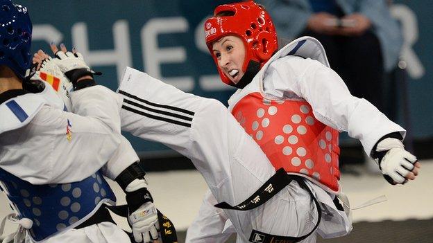 Jade Jones (right)