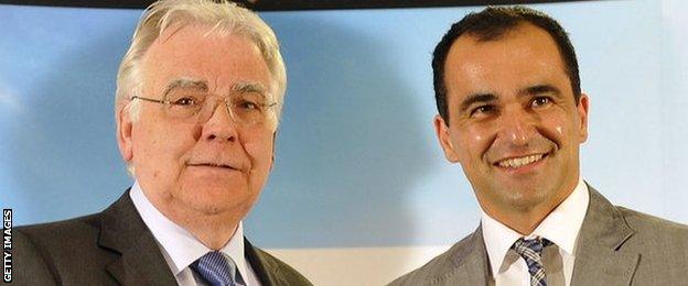 Bill Kenwright and Roberto Martinez