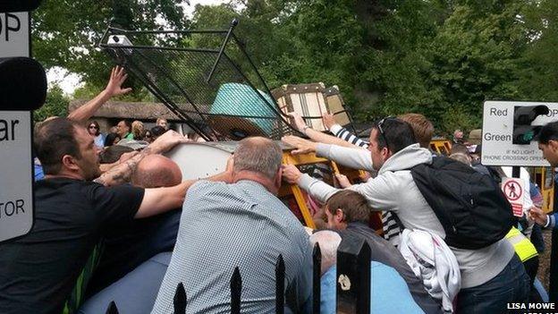 Derailment on miniature railway in August