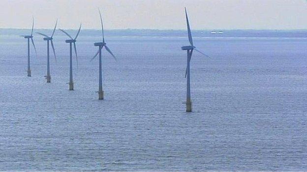 Scroby Sands off Great Yarmouth