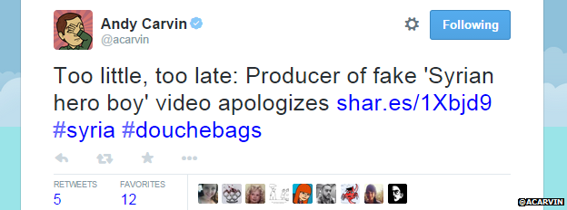 Tweet from Andy Carvin