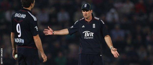 Former England captain Andrew Strauss during the ODI against Pakistan in 2010