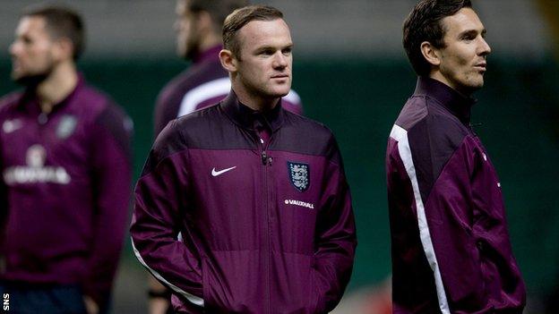 Wayne Rooney at Celtic Park