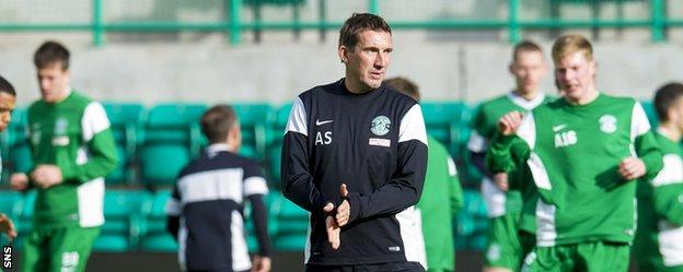 Hibernian manager Alan Stubbs