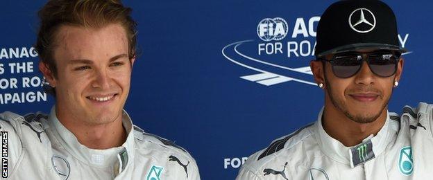 Lewis Hamilton and Nico Rosberg