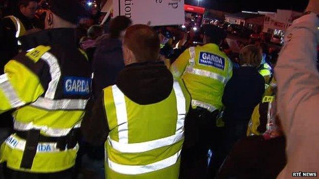 water protestors