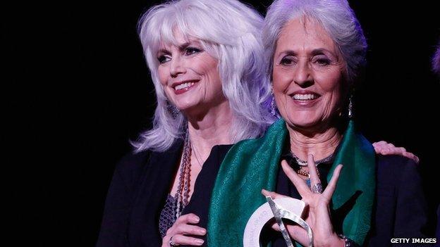 Joan Baez with Emmylou Harris