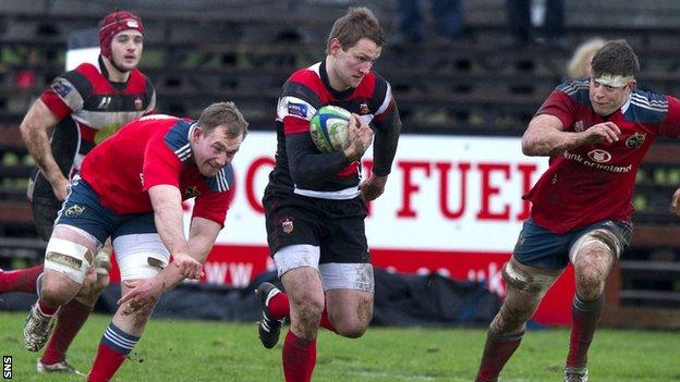 Fraser Lyle in action for Stirling County