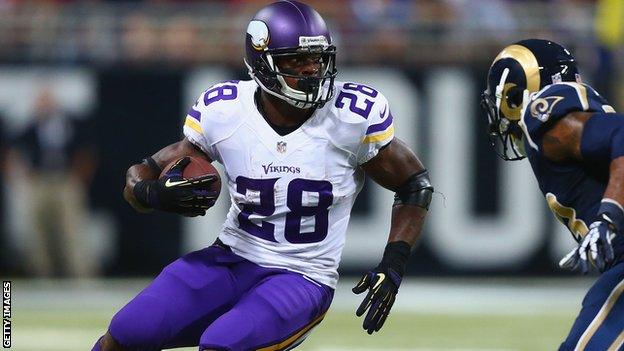 Minnesota Vikings running back Adrian Peterson