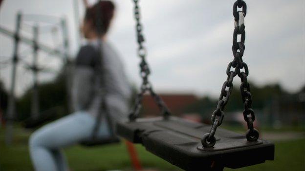 Child on swing