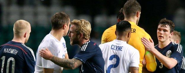 Scotland suffered defeat by England at Celtic Park