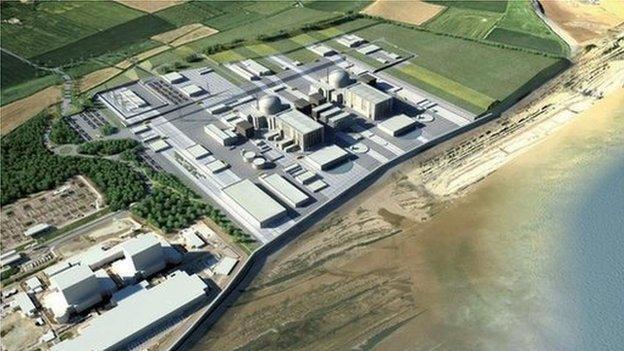 Artist's image of the Hinkley Point C plant