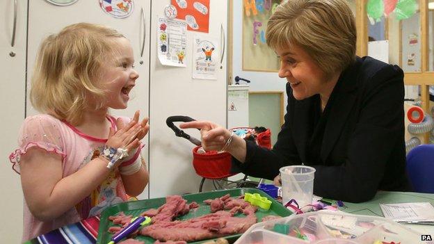 Nicola Sturgeon and Esme Williams