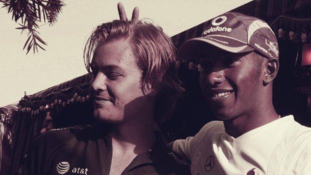 Nico Rosberg and Lewis Hamilton