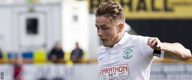 Hibs midfielder Scott Allan