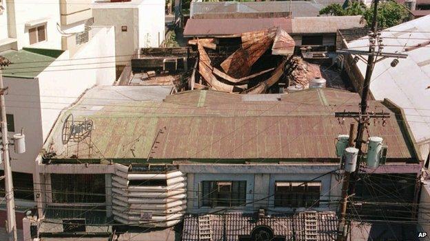 Scene of Ozone Disco Bar fire