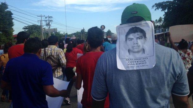 A protest rally in Mexico