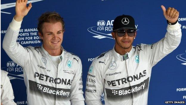 Nico Rosberg and Lewis Hamilton