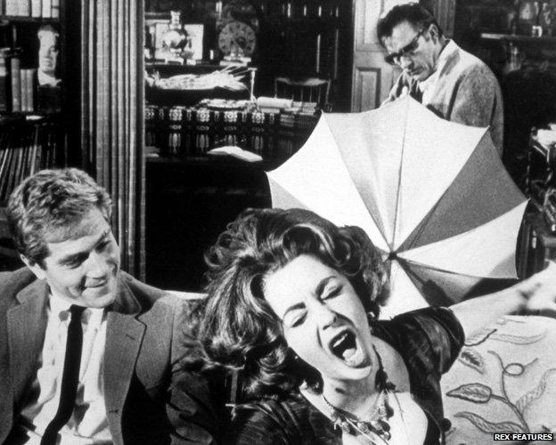 (l-r) George Segal, Elizabeth Taylor and Richard Burton in Who's Afraid of Virginia Woolf?