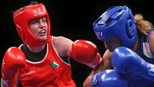 Katie Taylor on the way to winning this year's European title in Bucharest