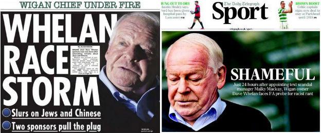 The Sun back page and Daily Telegraph sport section front page