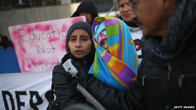 An undocumented Guatemalan immigrant appeared in Newark, New Jersey, on 20 November 2014