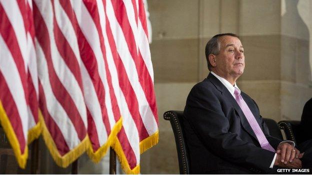 Speaker of the House John Boehner appeared in Washington on 19 November 2014