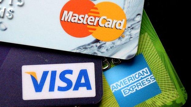 Credit cards close-up