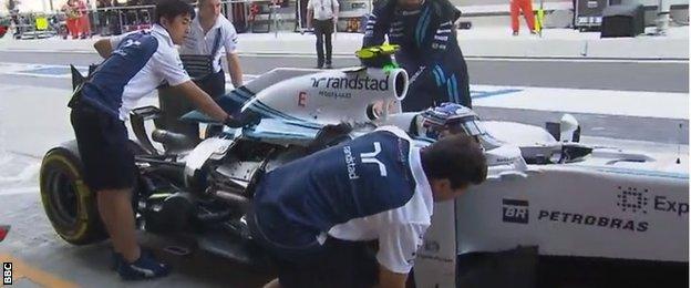 Valtteri Bottas in the pits