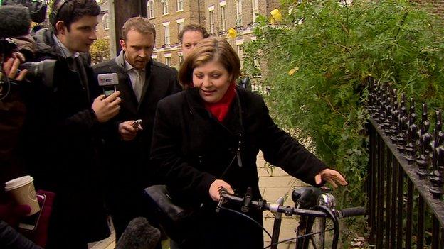 Former shadow minister Emily Thornberry leaving her London home