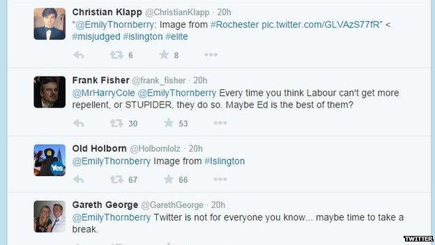 Tweets to Emily Thornberry