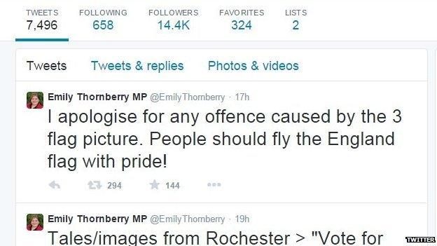 Picture of Emily Thornberry tweet