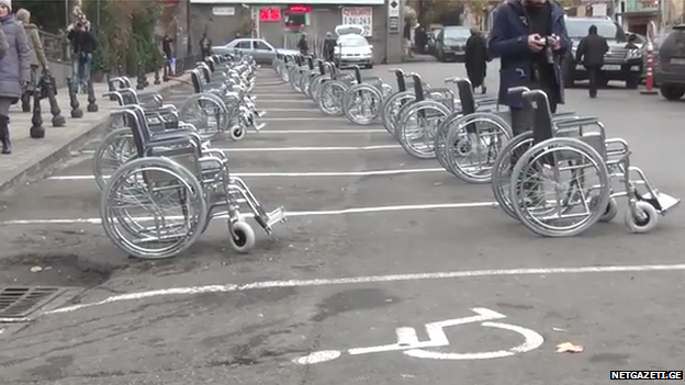 The wheelchair protest