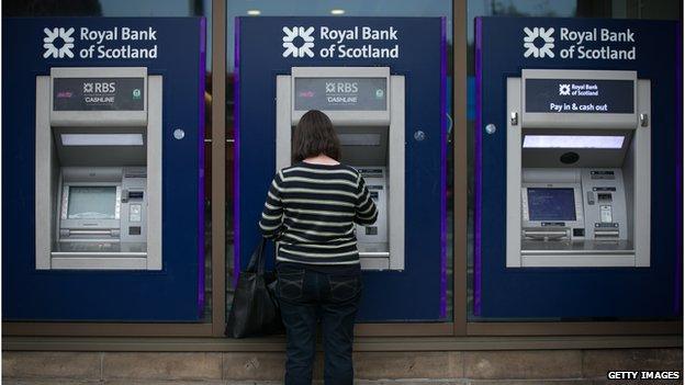 Customer at RBS ATMs